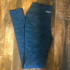 Alphalete Surface Power Leggings- Delta Blue Camo